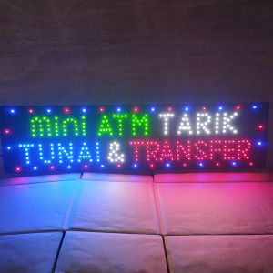 lampu led sign tulisan mini atm tarik tunail&transfer