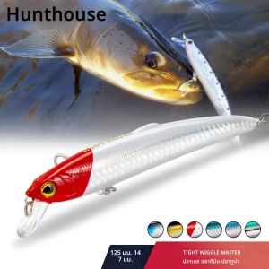 เหยื่อปลอม Hunthouse Smith Saruna Minnow ขนาด 147 มม. น้ำหนัก 27 กรัม สำหรับน้ำเค็ม เหยื่อแข็งแบบ Jerkbait Wobblers สำหรับปลา Seabass และปลา Pike รุ่น LW131