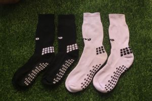 Kaos Kaki Avo Kaus Kaki Olahraga Futsal Sepak Bola Anti Slip Pendek Panjang Sambung Dummy Slevee Hitam Putih