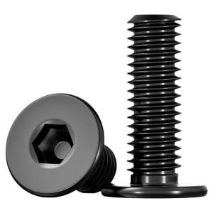 TIANZHUOJINSHU | Black Thin Head Flat Head 304 Stainless Steel Hex Screws