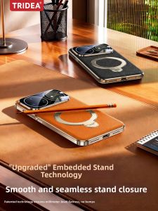 Tridea | Magnetic Stand Leather Phone Case Shockproof