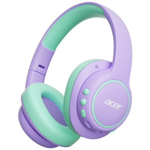 Acer | Acer Kids Bluetooth 6.0 Headphones Over Ear Headsets with Mic 75H Playtime 85dBA Safe Volume USB C Fast Charging for IPad Tablet
