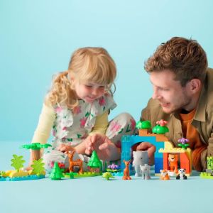 LEGO DUPLO 10446 3in1 Wild Animal Families (92 Pieces) Building Blocks for Kids (2 Tahun+)