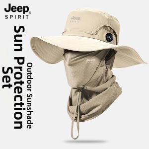 JEEP SPIRIT | UV Protection Large Brim Fishing Hat for Outdoor Activities