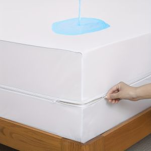 Áo Bảo Vệ Nệm Dệt Kim Siêu Mềm 2 Khóa Kéo 6 Mặt Chống Thấm Thoáng Khí Không Gây Tiếng Ồn Thấm Khí Phù Hợp Với Nệm Cao 9-14 Inch