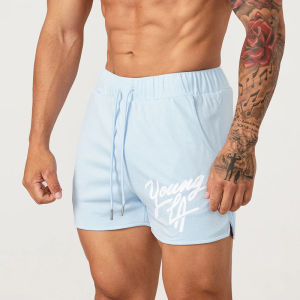 American Style Mens Basketball Shorts Knee-Length Four-Part Quick-Dry Breathable Fitness Running Squatting Gym Shorts
