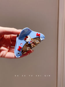 คลิปหมากฝรั่งมินิมอลสไตล์เก๋ไก๋สำหรับเด็กผู้หญิง คลิปหมากฝรั่งลายแมวเคที่น่ารักและสง่างาม คลิปหมากฝรั่งทรงฉลามสำหรับตกแต่งผม