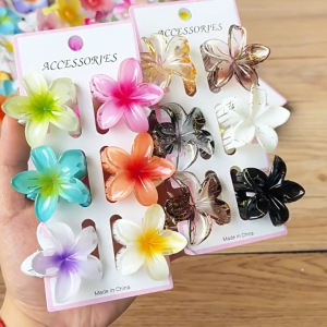 L4 - JEPITAN RAMBUT MINI BUNGA GLOSSY 6PCS SET / AKSESORIS JEDAI RAMBUT FASHION KOREA