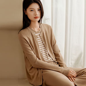 JINSANTA | Silk Wool Stripe Knit Vest