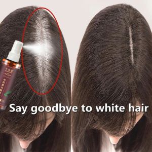 Herbal black hair spray Black Hair Serum thick black hair growth100ML Polygonum multiflorum black hair liquid Natural White hair to black hair