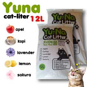 12 LITER PASIR KUCING GUMPAL WANGI YUNA CAT LITTER PREMIUM