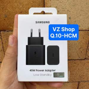 Chính hãng nguyên seal-Củ sạc Samsung T4511 45W Power Adapter đen-Low Standby hỗ trợ sạc siêu nhanh 2.0