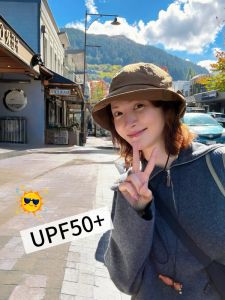 BILLI ZILLY | Summer UV Protection Sun Hat With Windproof Strap Thin Neck Covering Fisherman Cap