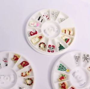 อะไหล่ คริสต์มาสติดเล็บ เนื้ออัลลอยด์ เคลือบอย่างดี​ พร้อมส่งจ้า