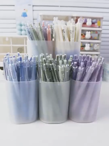 10/20/50pcs Gel Pen Press Gel Pen 0.5mm Black Ink Signature Pen Writing Ballpen Gel Pen with Refill