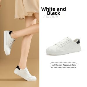 DUSTO | New Thick Heel Increase Fashion Casual Breathable White Shoes For Women