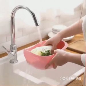 Baskom Cuci Beras Buah Sayur Beras Alat Cuci Wadah Saringan Serbaguna