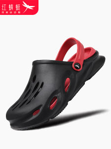 Red Dragonfly Mens Slip-On Sandals Summer Outdoor Beach Shoes Breathable Hollow out Comfortable EVA Flat Heel Casual Sandals