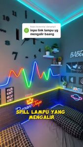 PAKET LED NEON FLEX RGB RUNNING 5M / 10MDC 12V/24V SENSOR SUARA BUAT TULISAN DINDING TINGGAL COLOK