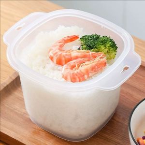 YESPERY Multi-Function Microwave Rice Cooker All-in-One Lunch Box for Cooking Washing Draining Rice Steamer 900ML