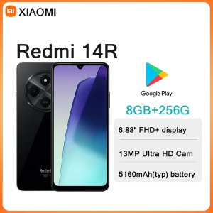 Redmi | Redmi 14R 6.88" 120Hz Screen Android Phone 8GB+256GB 13MP Camera 5160mAh Big Battery Dual SIM 2026 New Arrival Mobile Phone