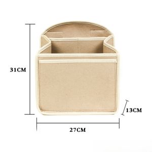 Lightweight Vertical Shoulder Bag Inner Pocket Backpack Organizer Bag School Bag Liner Storage Bag Cube Shape Pure Color
