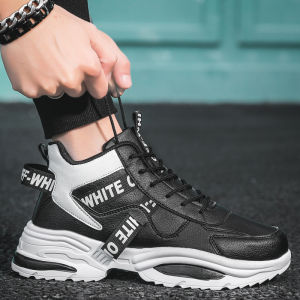 Men's Korean Rubber Shoes: High-cut Casual Sport Footwear