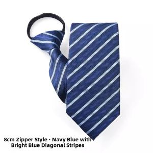 JIFANPAUL | Easy-on Zipper Style Necktie Black For Wedding Business Formal