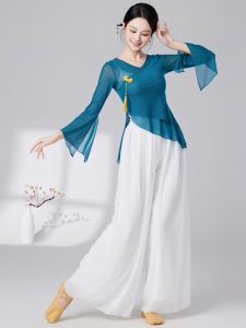 Classical Dance Gown Long Sleeve Womens Style Flared Pants Special Offer Stage Performance Costume Fairy Tale Look