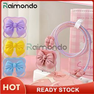 Raimondo Set Pelindung Kabel Data Casing Pelindung Kabel Pengisi Daya Ikatan Simpul Pola Gelombang Set 4 Bagian