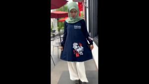 Tunik Wanita Lengan Panjang Grecy Tunic Bahan Kaos Katun Combed Baju Atasan Wanita Simple Terbaru 2024 Oversize Kekinian
