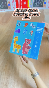 Montessori magnetic Puzzle Folding Jigsaw puzzle Drawing Board for Gift Lootbag