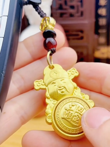 已开光 财神爷 新款十二生肖日进斗金百福钱袋子旋转转转福袋汽车挂饰钥匙扣挂件 The New God of Wealth Turn Around The Zodiac and Brass Keychain Turn Around The Fortune Pendant Senior Hanging Ornaments Gift