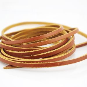 Genuine Leather Laces Decorative Red Wing Flat Wax Leather Brown Tan Red Brown Top Layer Calfskin Tannery Leather Shoelaces