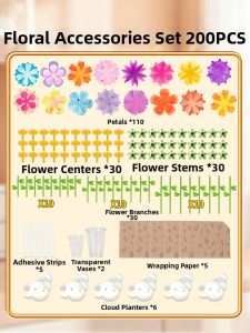 BEI JESS | Educational DIY Flower Bouquet Toy for Girls