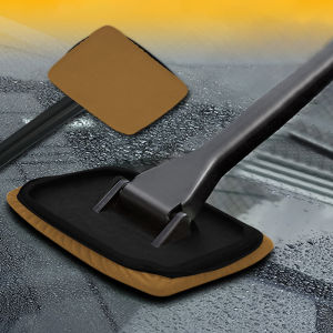 SEAMETAL Car Window Cleaning Brush Anti-fog Dust Brush Suede Coral Velvet Cloth Cover Detachable No Hair