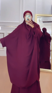 Set Dress/One Set Gamis+Hijab Jumbo Model FK Kode WALMI Bahan Kringkel Premium By Ory AjeZas Collect