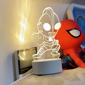 Ultraman Night Light Sleeping Bedroom Lamp Plug-In Cartoon Boys Room Colorful Table Lamp Childrens Room Decorative Lighting
