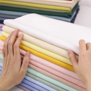 Pure Cotton Striped Vertical Jacquard Summer Thin Sunscreen Shirt Dress Childrens Clothing DIY Sewing Fabric W300187