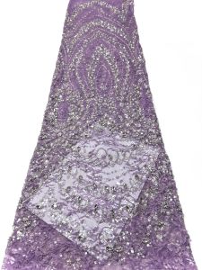 3 Yards Luxury African Groom Handmade Beaded Lace Fabric 2026 High Quality French Sequins Tulle For Wedding Party Dress Sewing