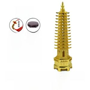 Nine-Layer Thirteen-Layer Zin Alloy Chinese Style Tower Ornament Handicrafts Living Room Desktop Decorations Buildings Theme