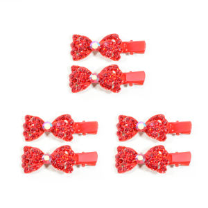 Chinese Wedding and Wedding Supplies Minnan Hair Clip Barrettes Children Happy Event Red Wedding Tea Ceremony Barrettes Bow Headdress