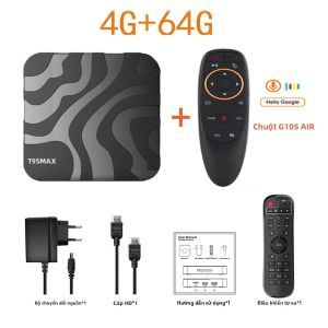 Hộp Giải Mã Truyền Hình Thông Minh T95 MAX Android 14 Allwinner H618 Wifi Kép 4K 8K HDR10+ BT5.0 Điều Khiển Bằng Giọng Nói 64G 128G ROM Media Player