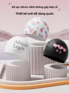 MONLEYTA | Comfortable Large Head Size Silicone Swim Cap for Women