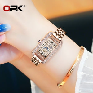 OPK Official Authentic Ladies Watch Brand Luxury New Full Diamond Waterproof Watch Stainless Steel Rose Gold Quartz Watch Girlfriend Gift