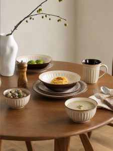 mornenjoy | Underglaze Color Retro Aesthetic Tableware Set
