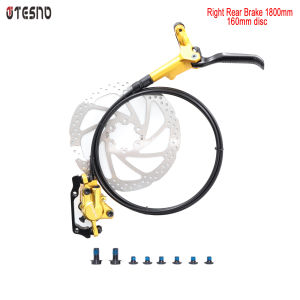TESNO 2 Piston Hydraulic Disc Brake MTB Bicycle Accessories with 160mm Rotor Caliper Front Rear Oil Brake Set 1000/1800mm