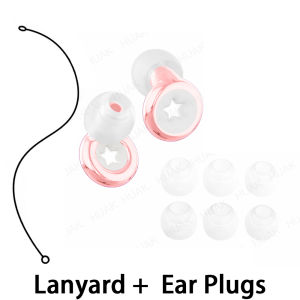 Ultra Quiet Anti Noise Earplugs Super Sound Block Artifact For Dorm Sleep Study Work Soft Comfort Earplugs Attached With Silicon