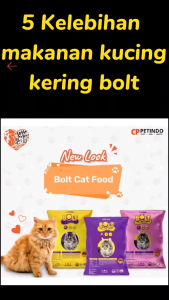 MAKANAN KUCING BOLT PAKET 5 PACK x 800G / BOLT CAT DRY FOOD PER 5 PACK x 800G