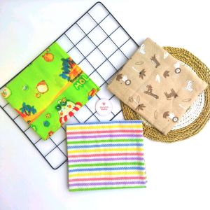 Husna baby - 3 Pcs Pernel Bayi / Bedong Bayi Baru Lahir Ukuran 100x90 cm